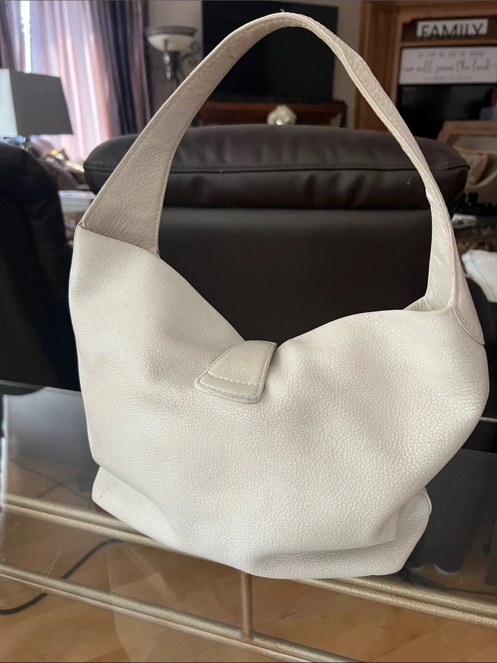 Dooney & Bourke Cream Leather Shoulder Hobo fair condition